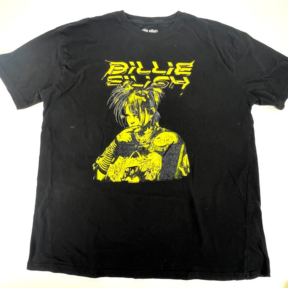 Billie Eilish Official Black Graphic Print T Shirt Size XL Preowned